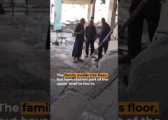 Gaza family forced to live around undetonated bomb lodged in their home | AJ #shorts